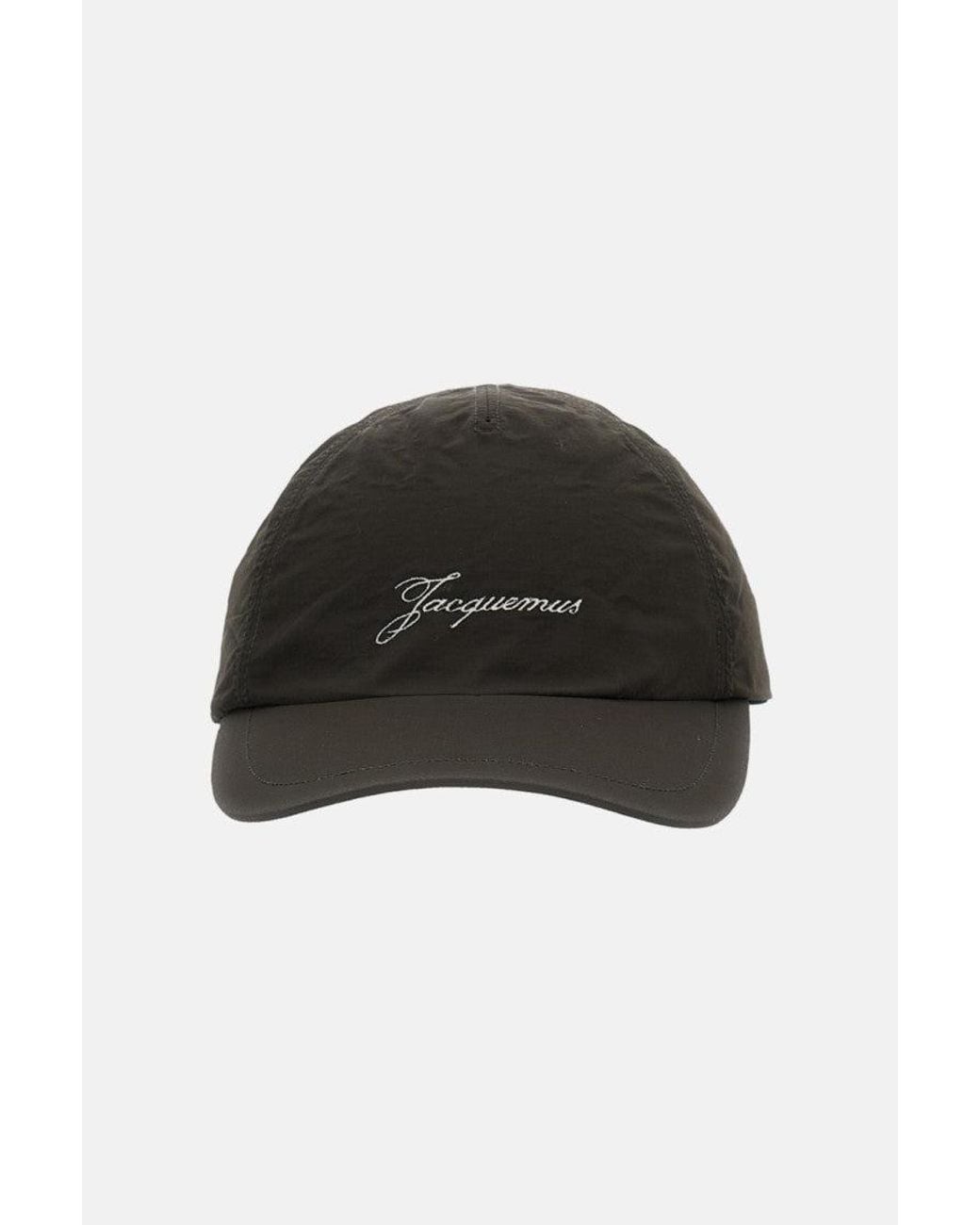 Jacquemus Black Dark Solid Logo Baseball Hat