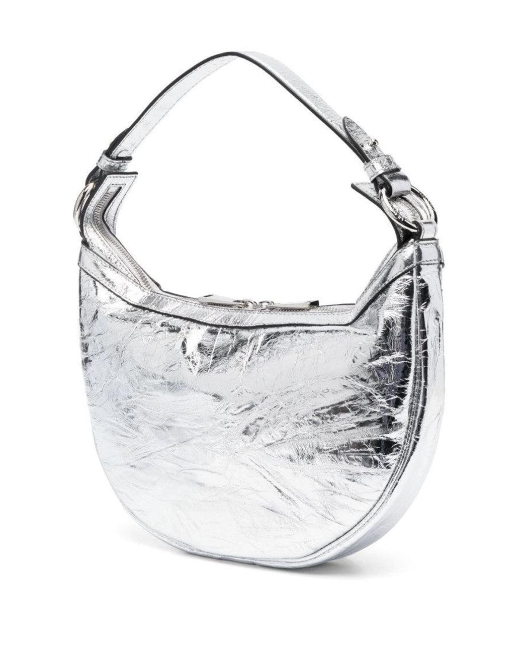 Versace White 'repeat' Metallic Shoulder Bag