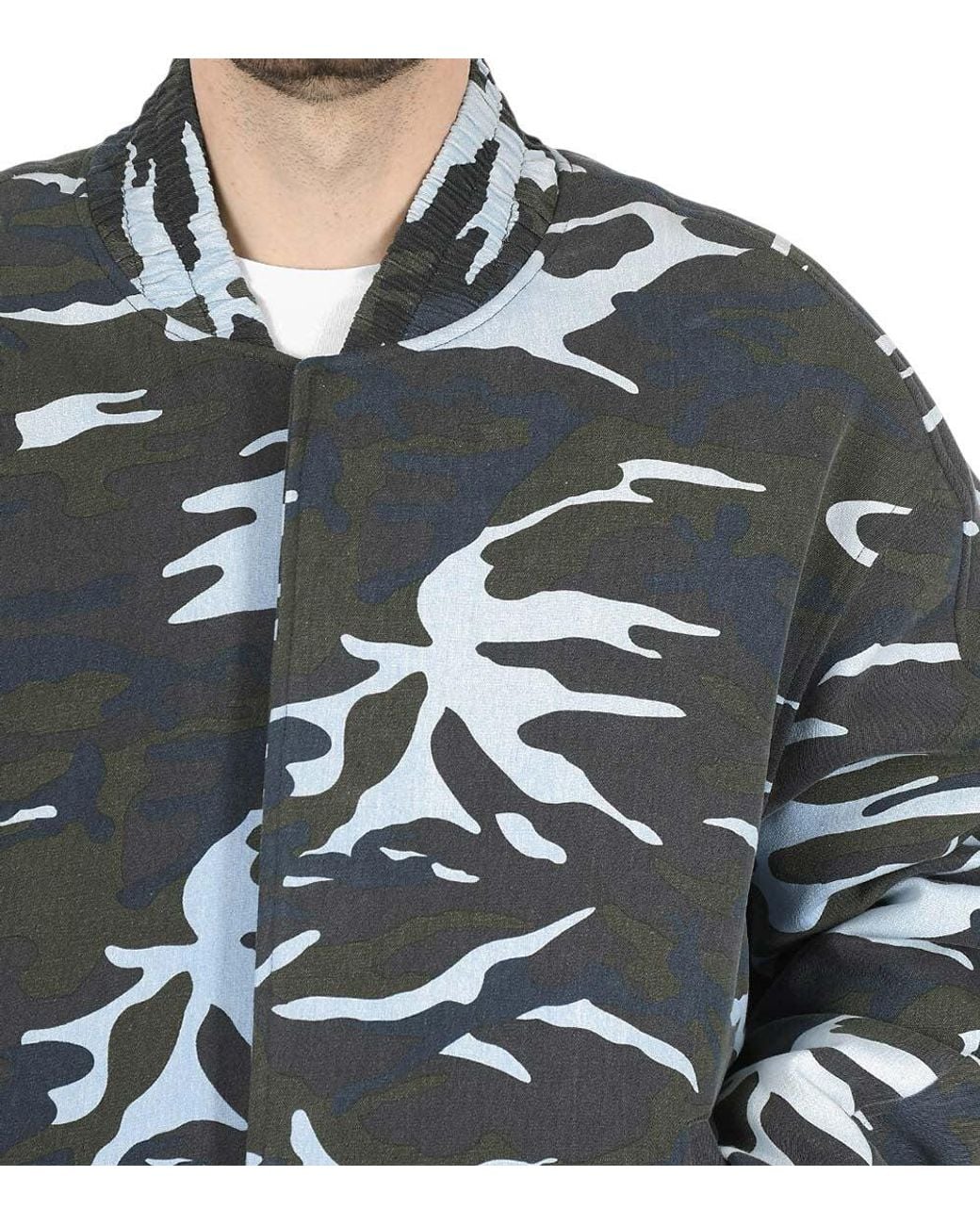 we11done Gray Camo Bomber Jacket for men
