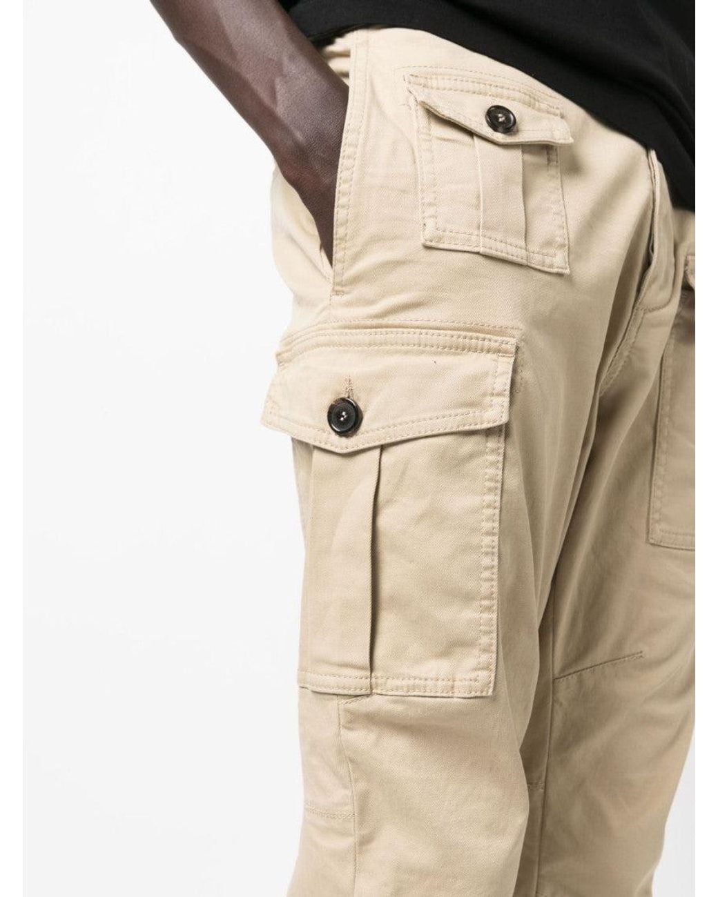 DSquared² Natural Stretch-Cotton Trousers for men