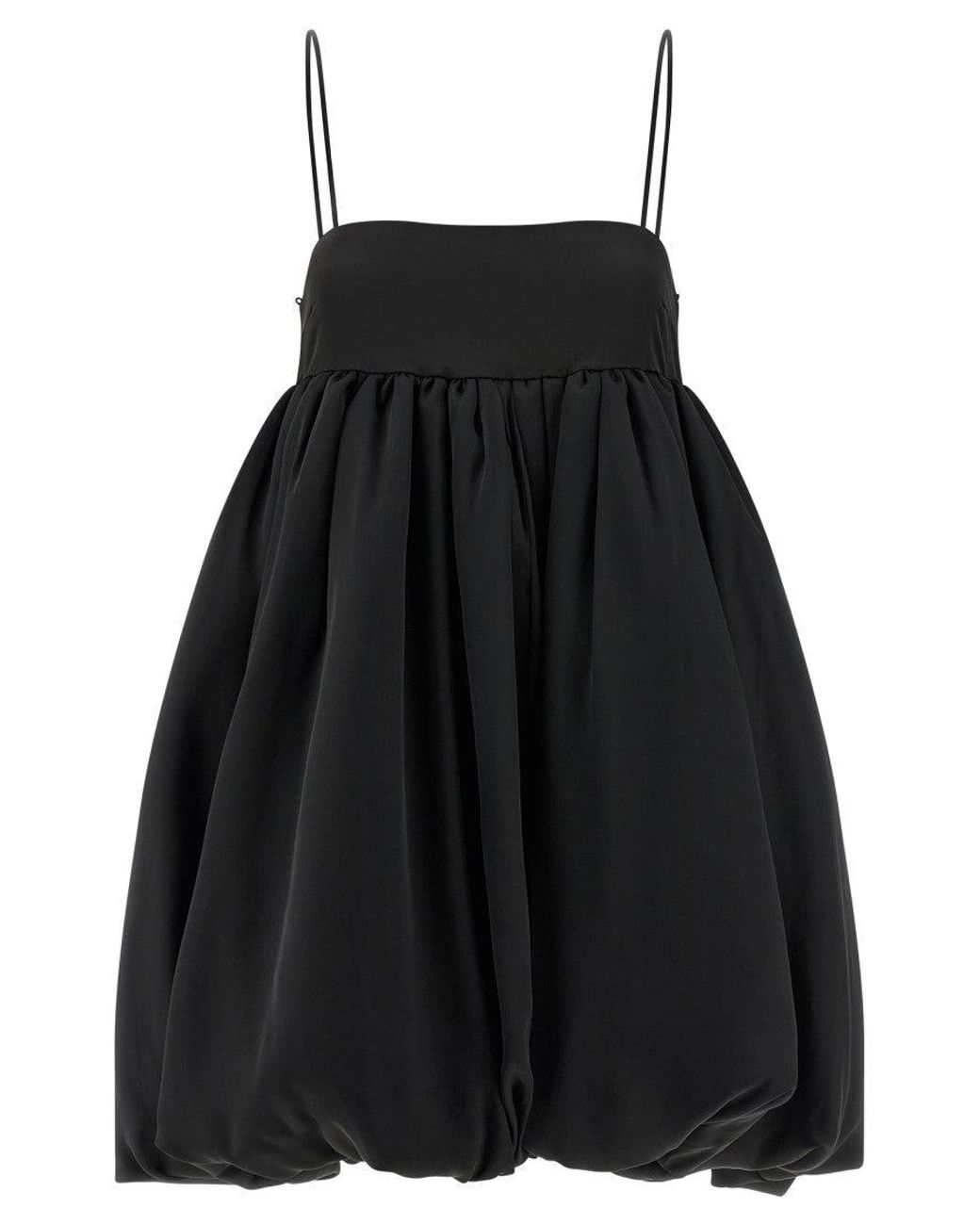 ROTATE BIRGER CHRISTENSEN Black 'Satin Le Bubble' Dress
