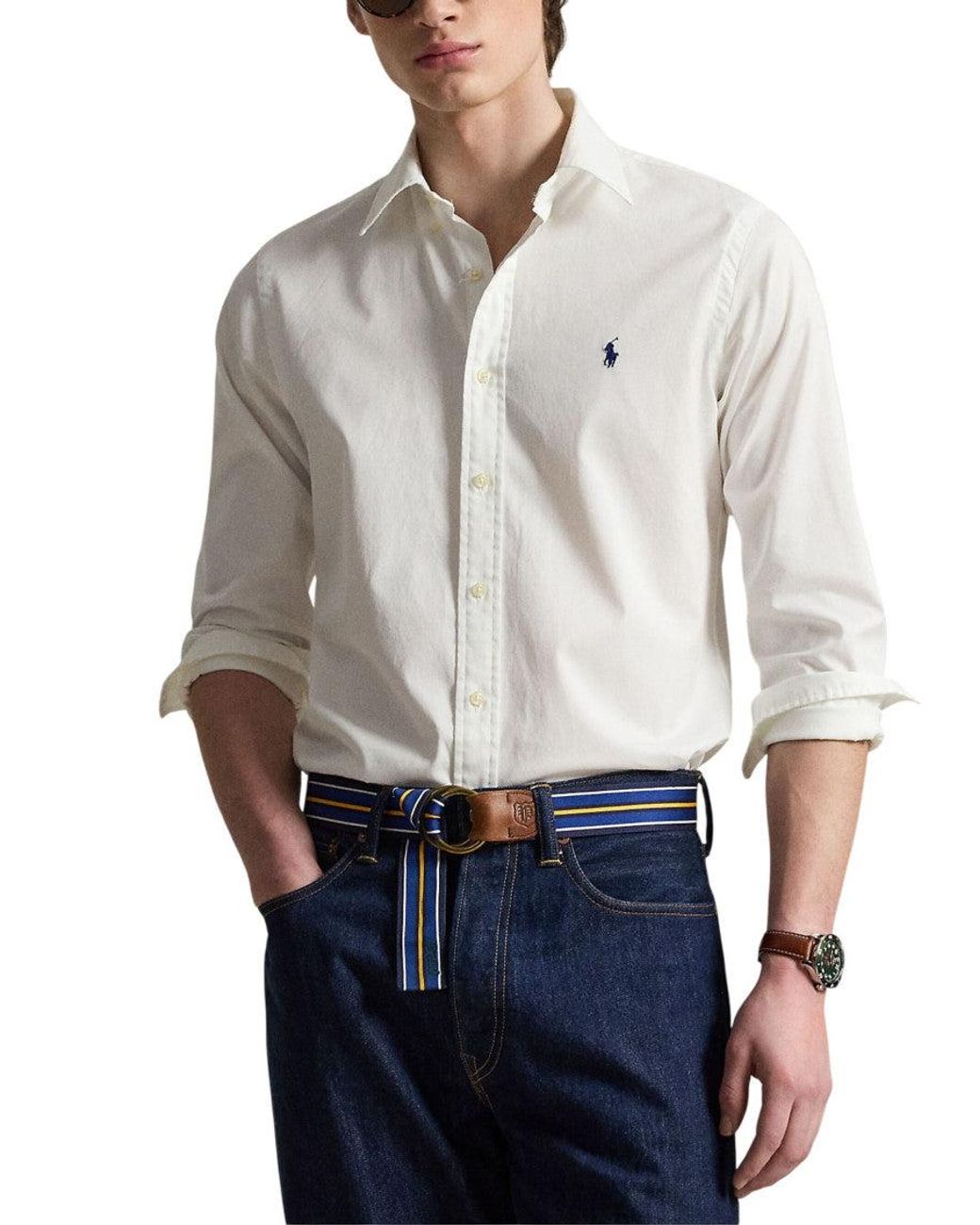 Polo Ralph Lauren White Regular Logo Shirt for men