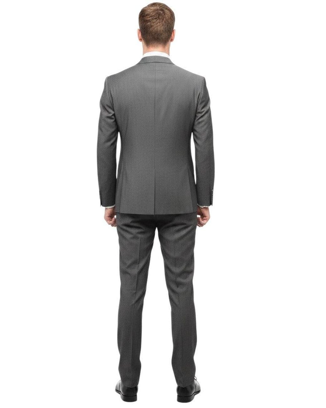 Corneliani Gray Peaked Lapel Suit for men
