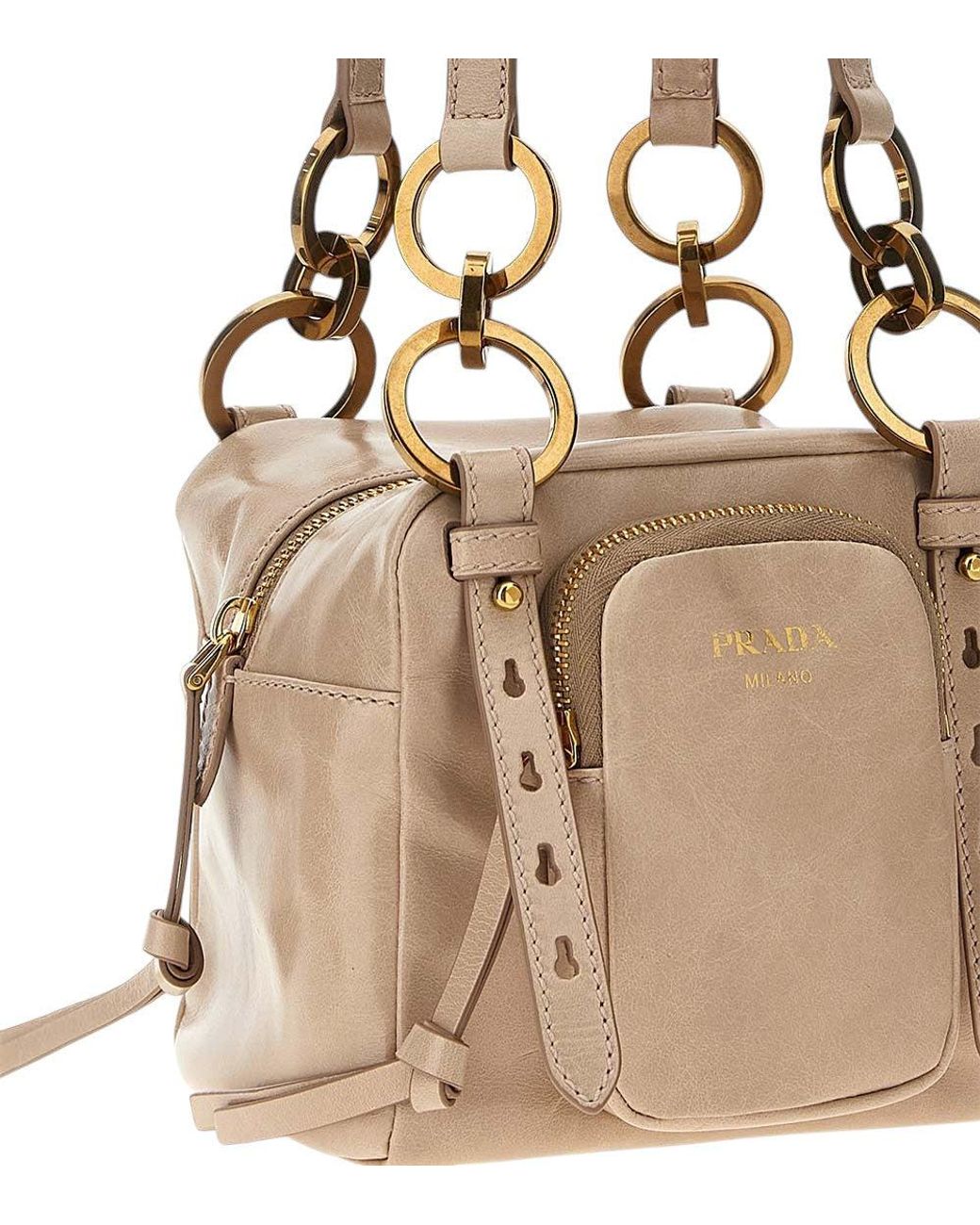 Prada Natural Light Dangle Mini Shoulder Bag