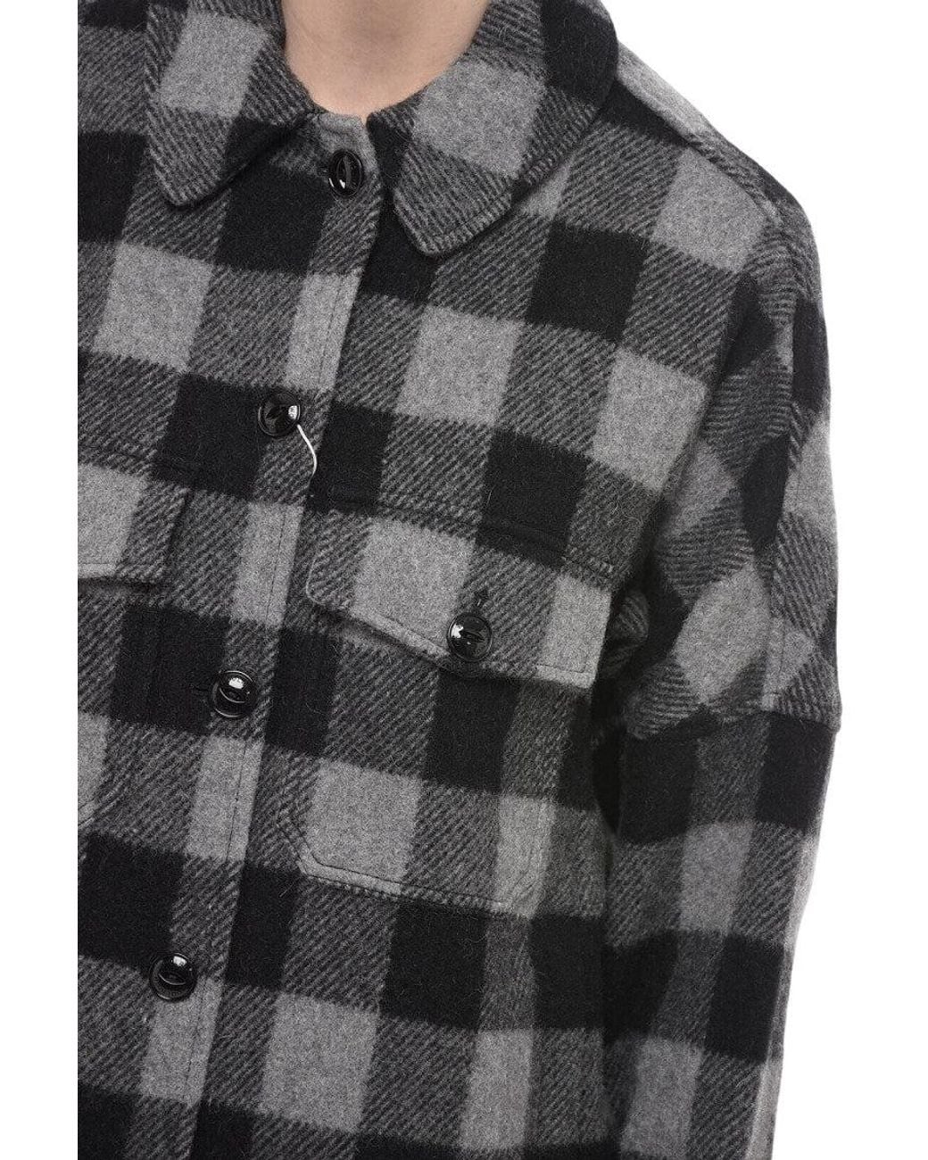 Woolrich Gray Oversized Checks Shirt