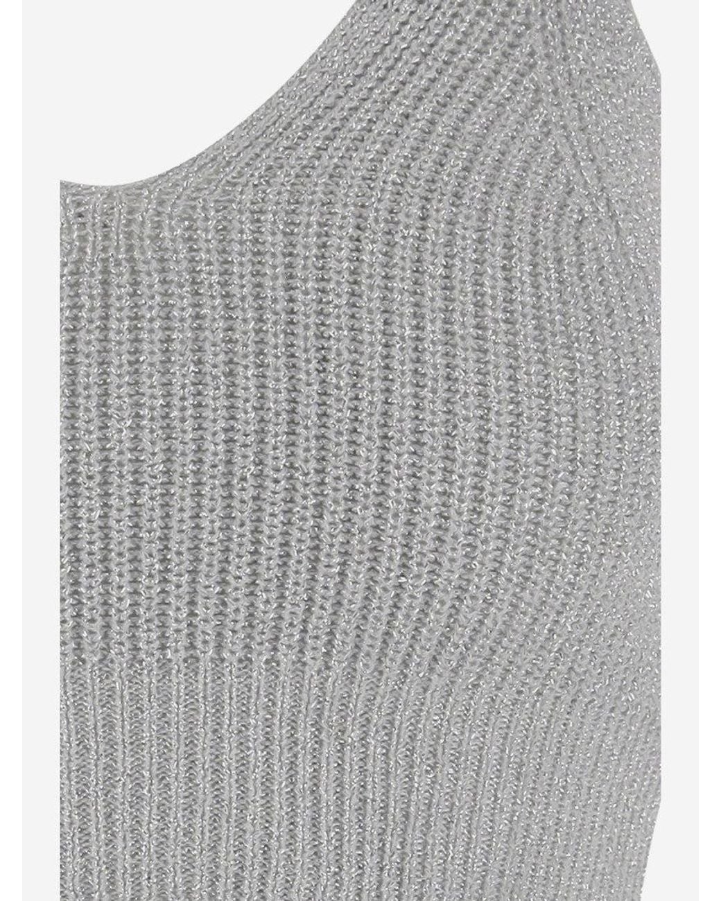 Market Gray Ribbed-Knit Tank Top