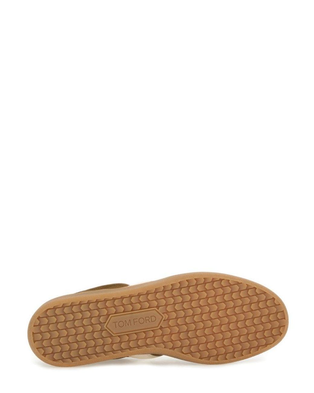 Tom Ford Brown Low-Top Suede Sneakers for men