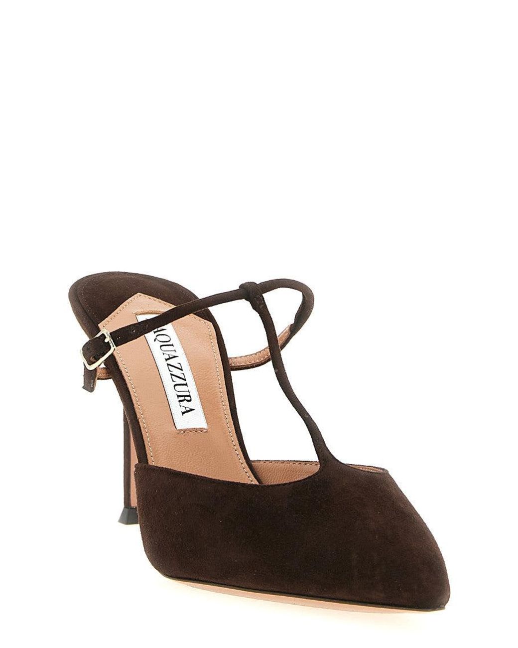 Aquazzura Brown Suede Pumps
