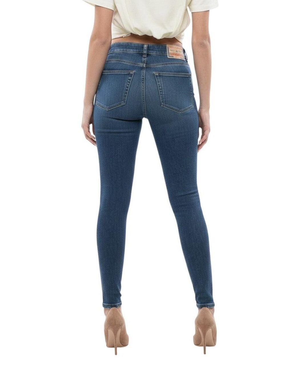 DIESEL Blue Skinny High Rise Jeans