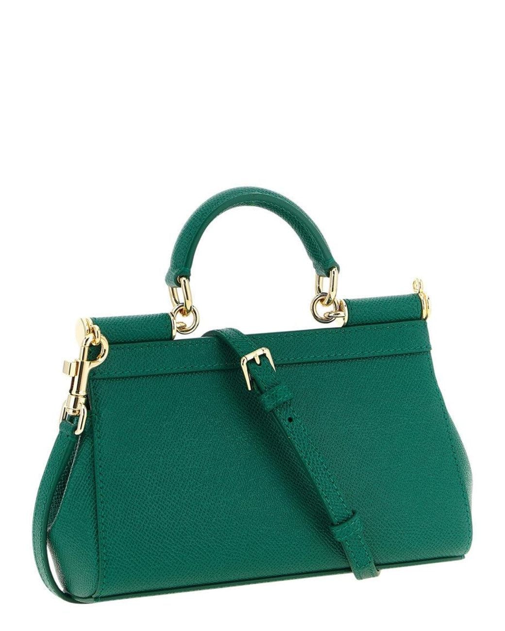 Dolce & Gabbana Green Sicily Mini Satchel