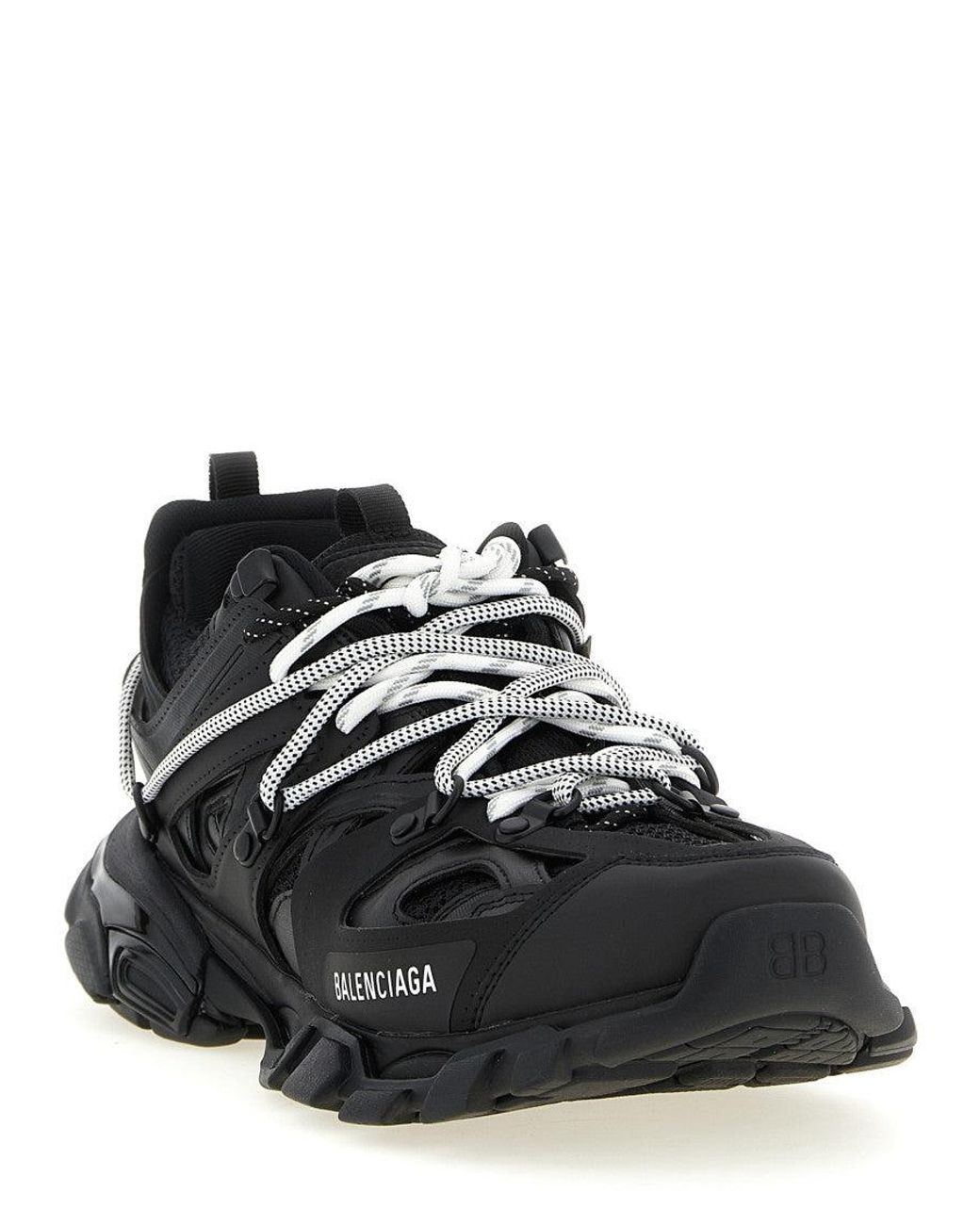 Balenciaga Black Lace Up Sneakers for men