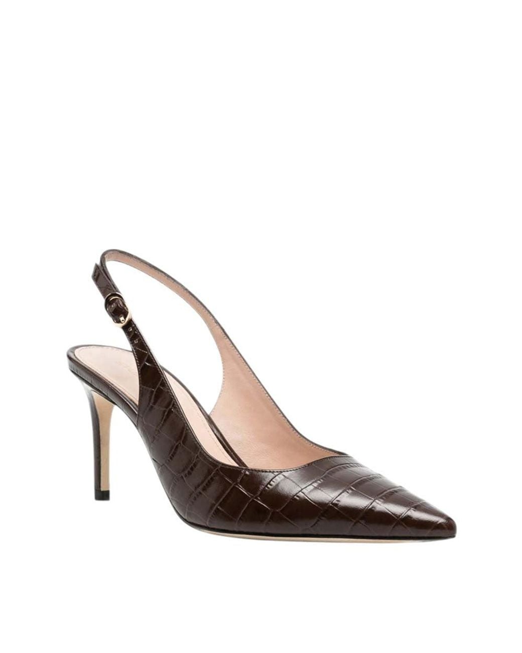 Stuart Weitzman Brown Textured Power Pumps