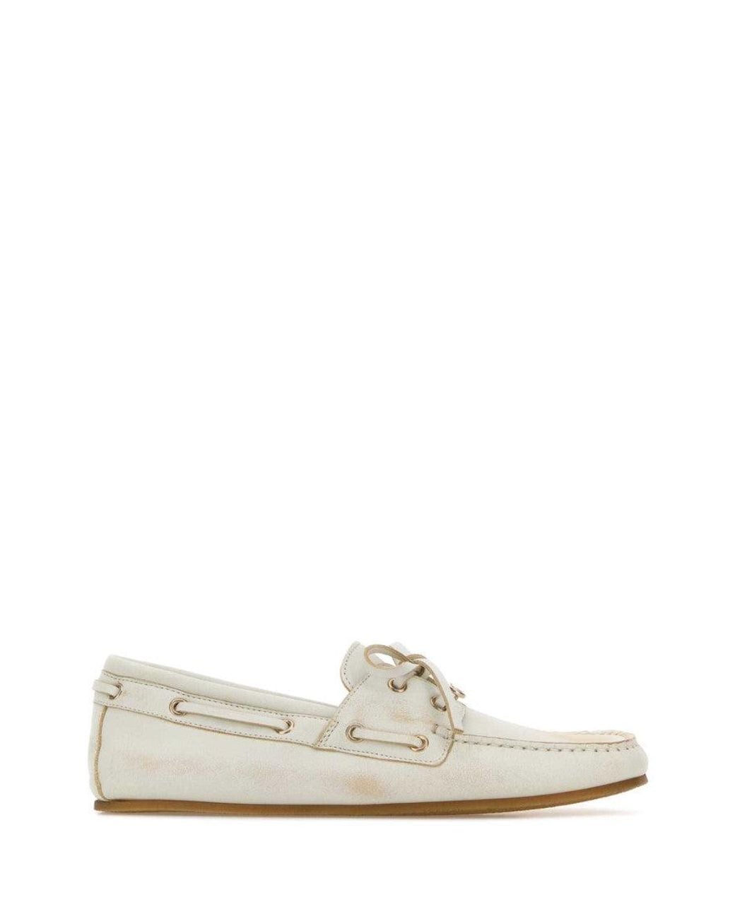 Gucci White Solid Collection Loafers