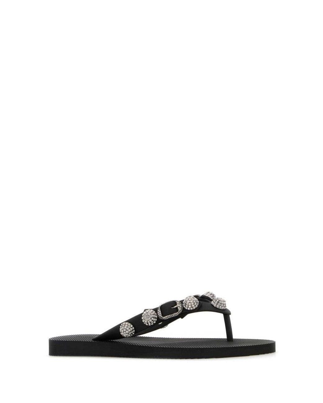 Balenciaga Black Slip On Slippers