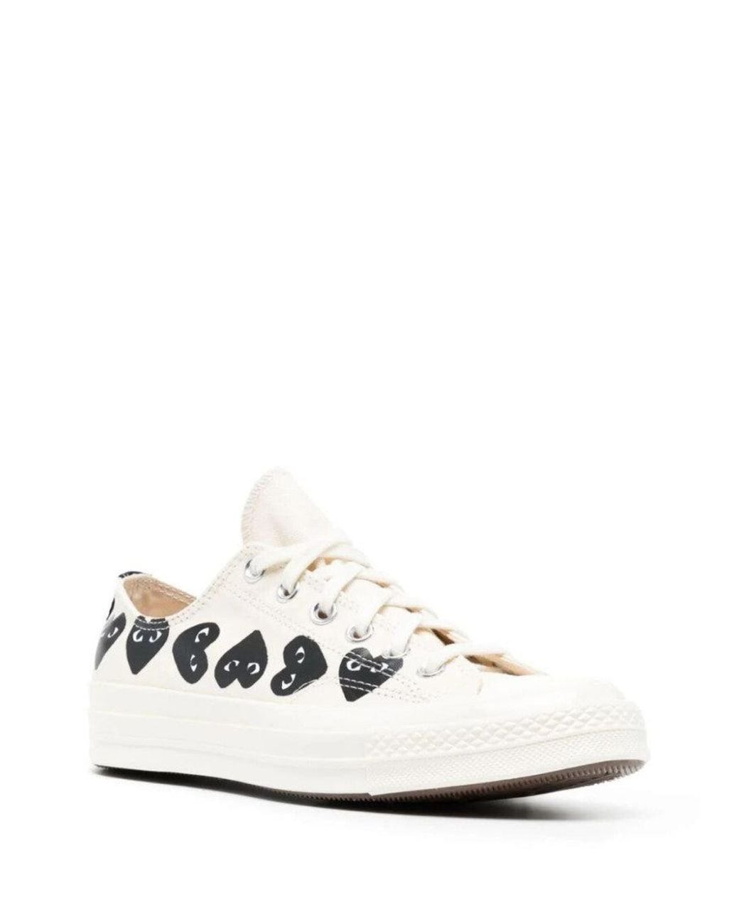 Comme des Garçons White Round Toe Sneakers for men