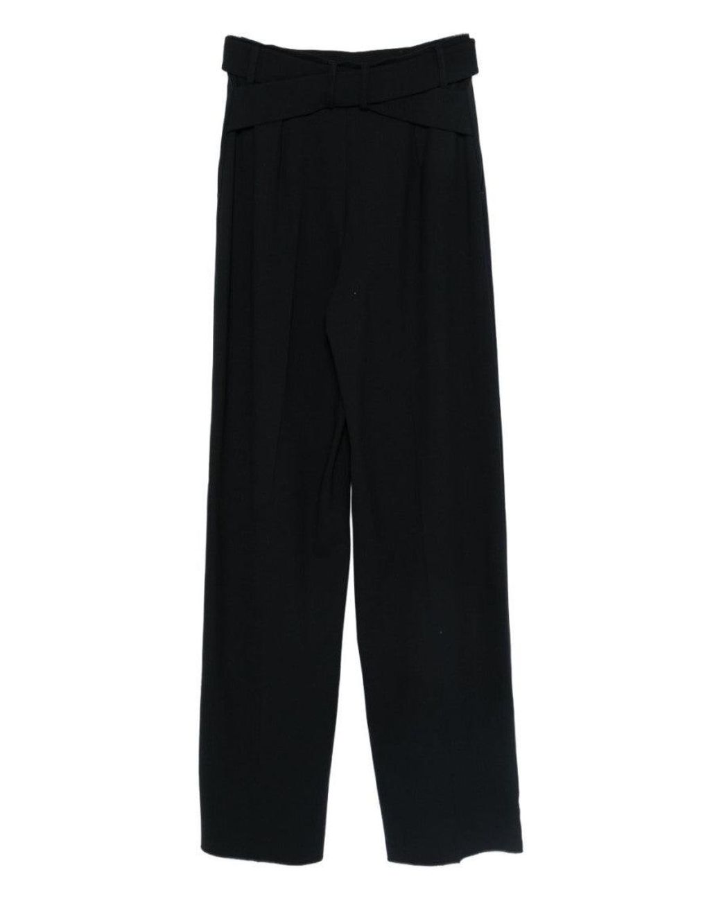 Emporio Armani Black Wool Trousers