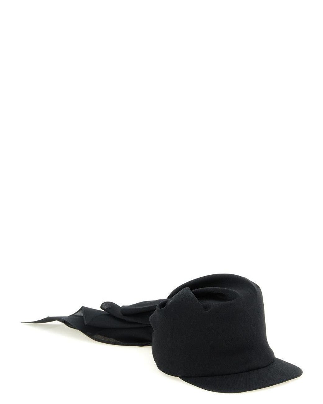 Balenciaga Black Sculptural Silk Hat