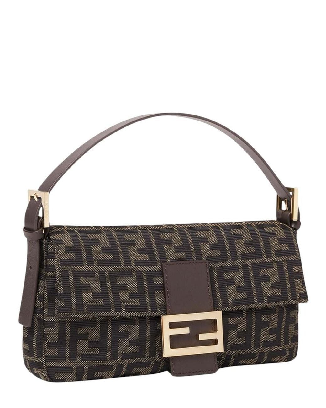 Fendi Black Logo Medium Shoulder Bag