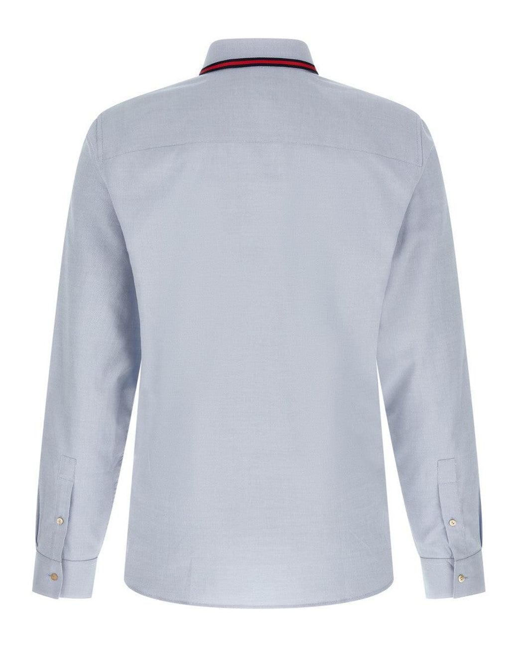 Gucci Blue Light Regular Solid Shirt for men