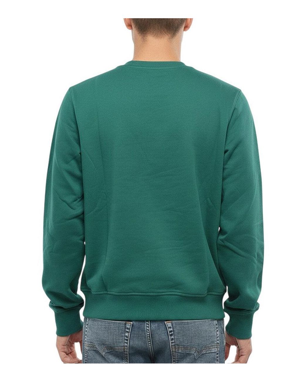 DIESEL Green Crew Neck Sweatshirt for men