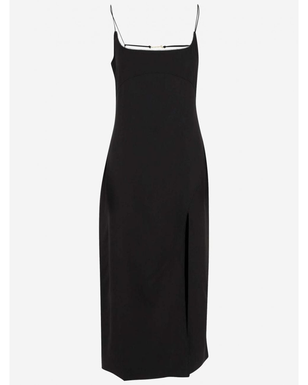 Jacquemus Black Logo Plaque Detail Dress