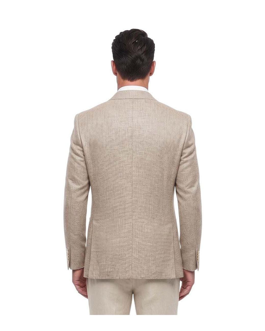 Corneliani Natural Notched Lapel Blazer for men