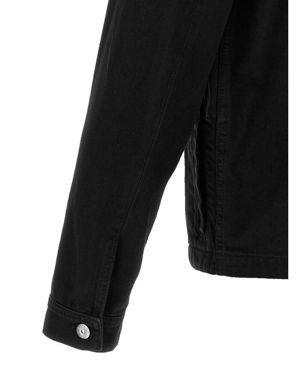 Stone Island Black Shirt Collar Jacket for men