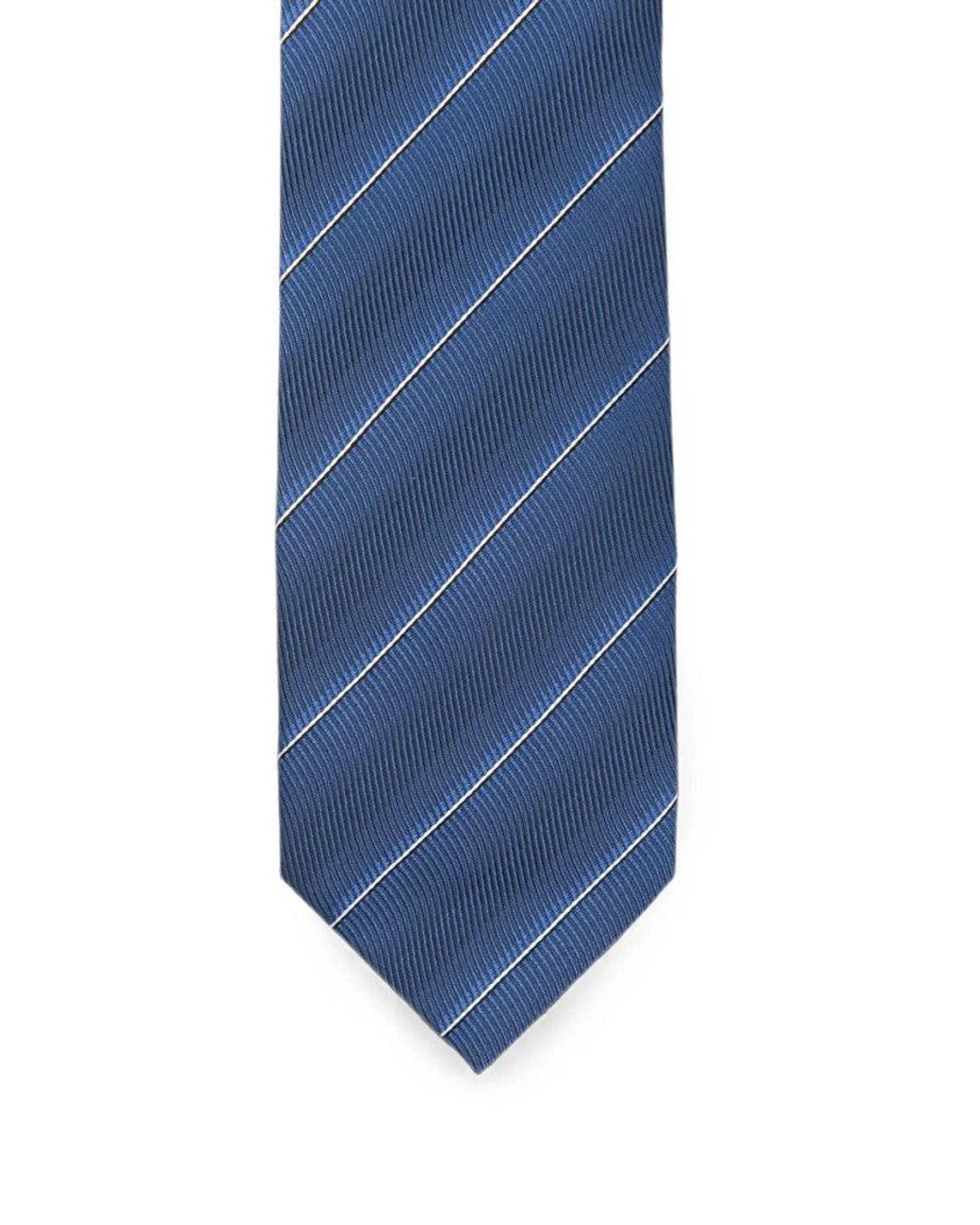 Tom Ford Blue Stripe Tonal Weave Silk Tie for men