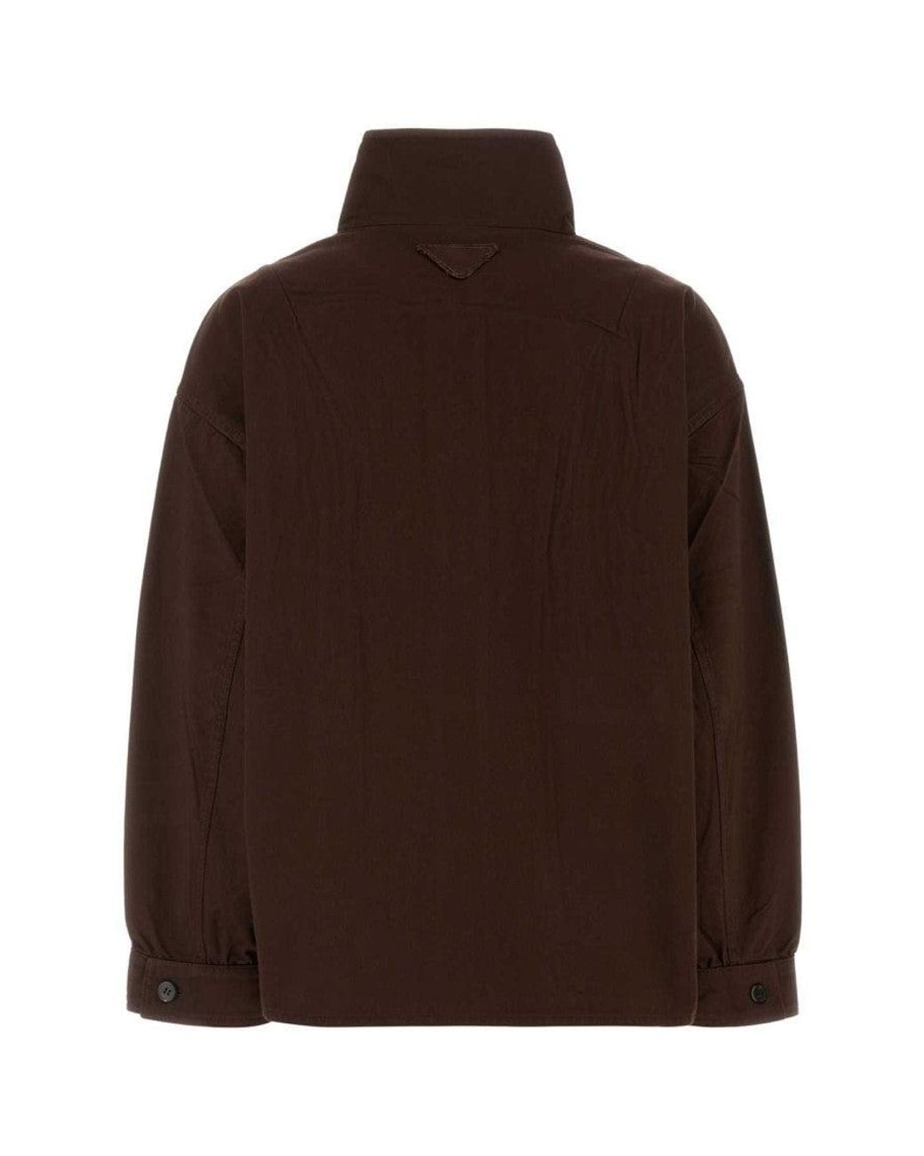 Prada Brown High Neck Jacket