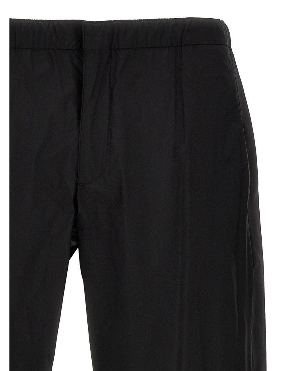 Prada Black Silk Blend Pants for men