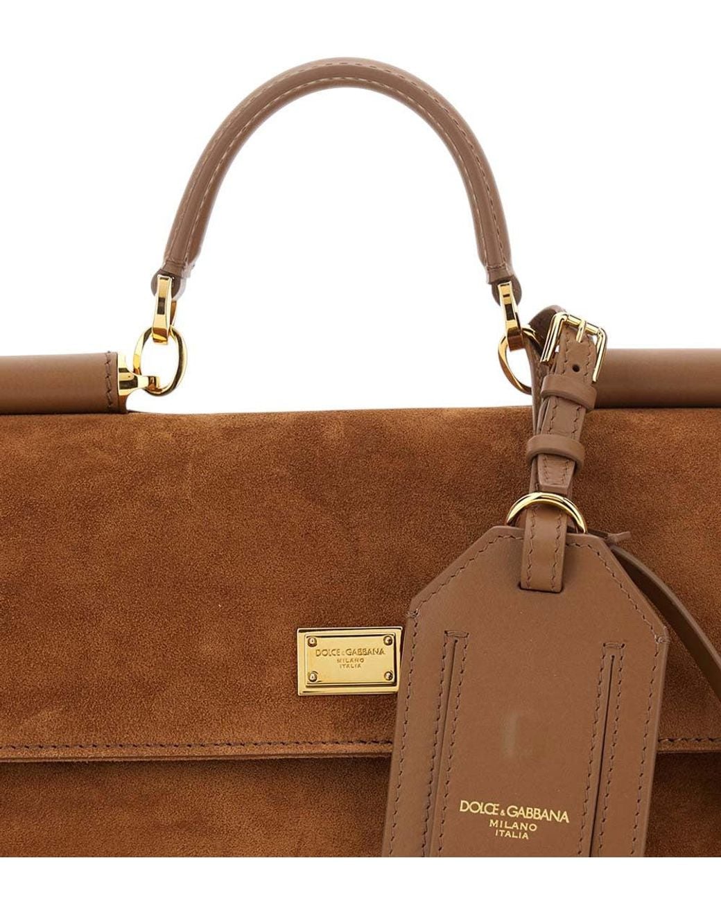 Dolce & Gabbana Brown My Sicily Medium Satchel
