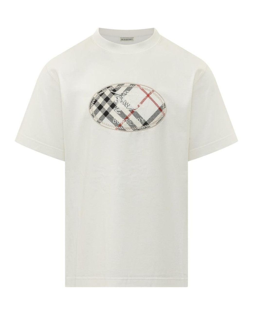 Burberry Gray Crew Neck T-Shirt for men