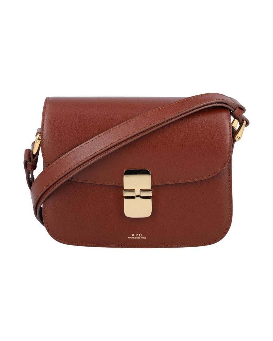 A.P.C. Brown Grace Small Crossbody Bag