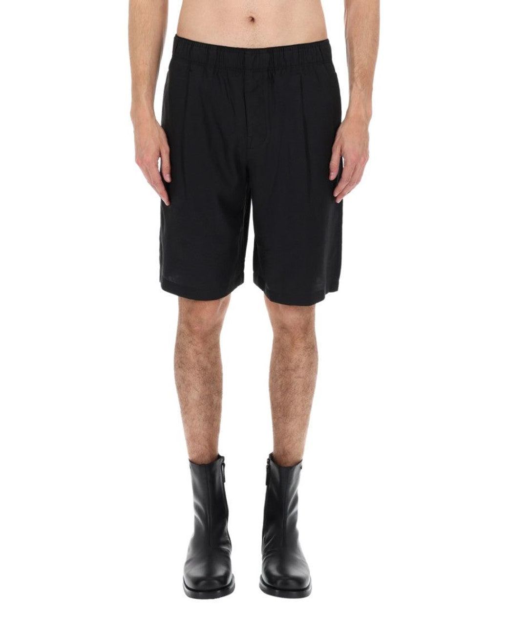 Our Legacy Black Solid Shorts for men
