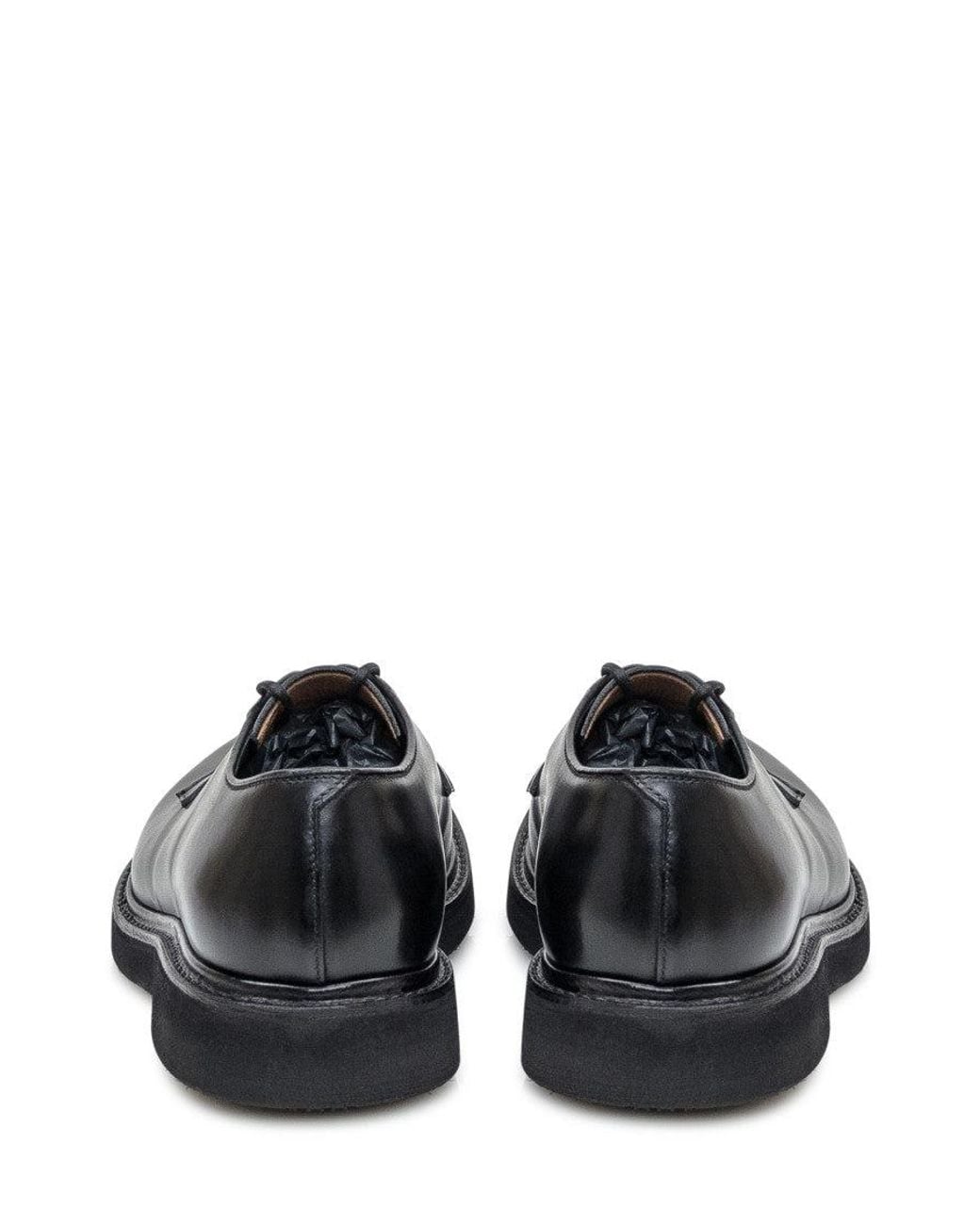 Premiata Gray Leather Lace-Up Shoes for men