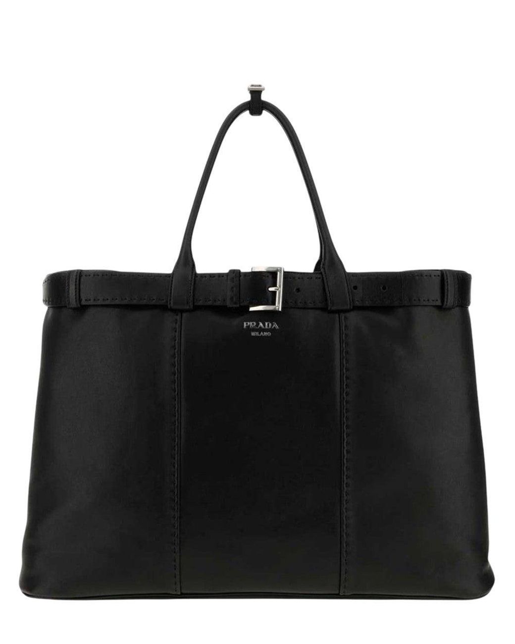 Prada Black Logo Large Tote for men