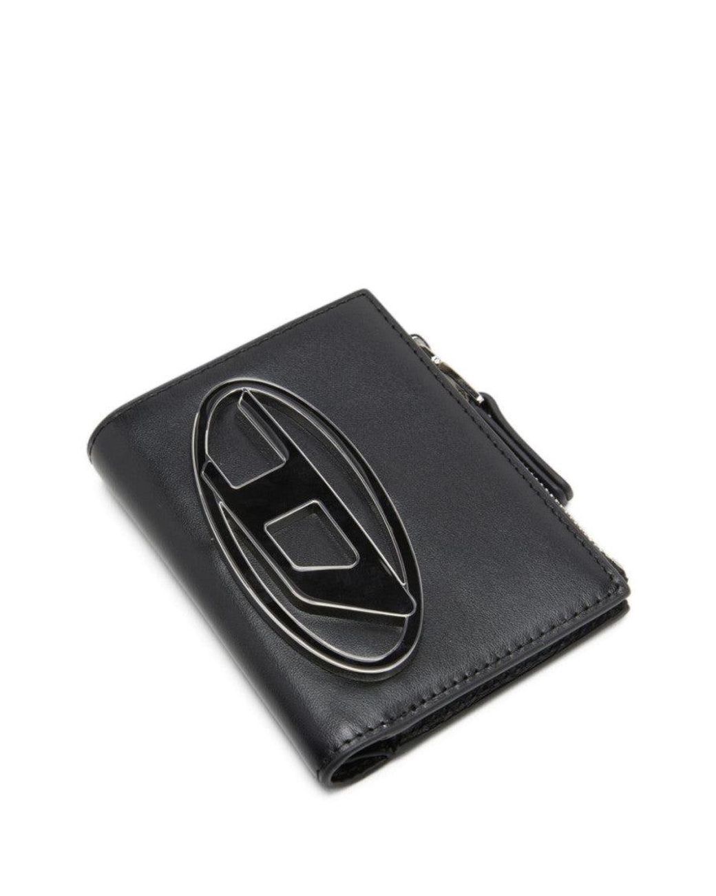 DIESEL Black Diesel Nylon Logo Plaque Wallet