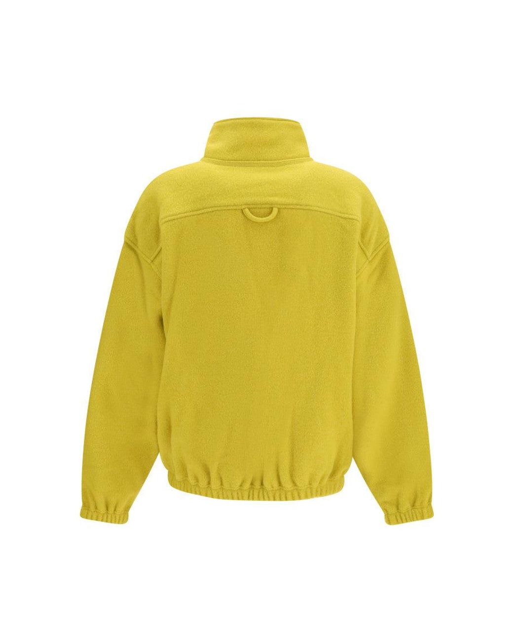Rier Yellow Solid Mock Collar Jacket
