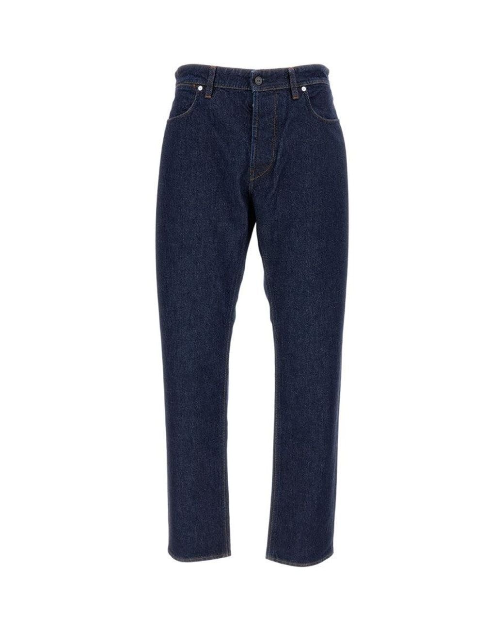 Stone Island Blue Straight Mid Rise Jeans for men