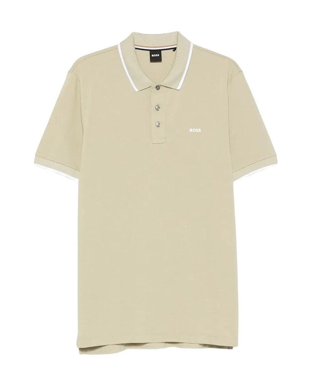 Boss Natural Light Logo Polo for men