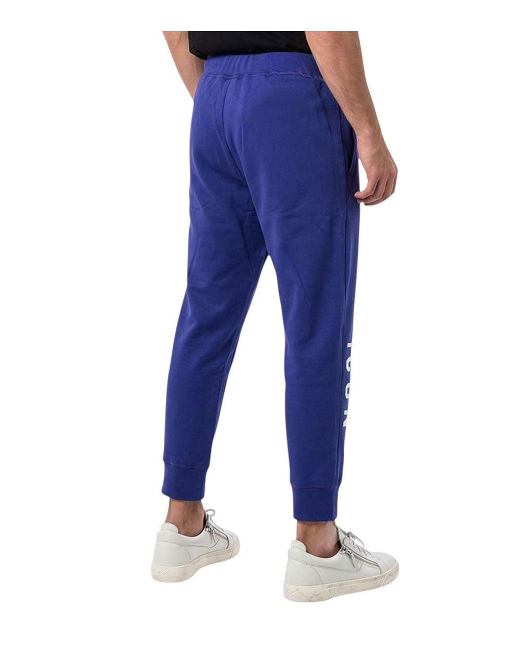 DSquared² Blue Tapered Logo Joggers for men
