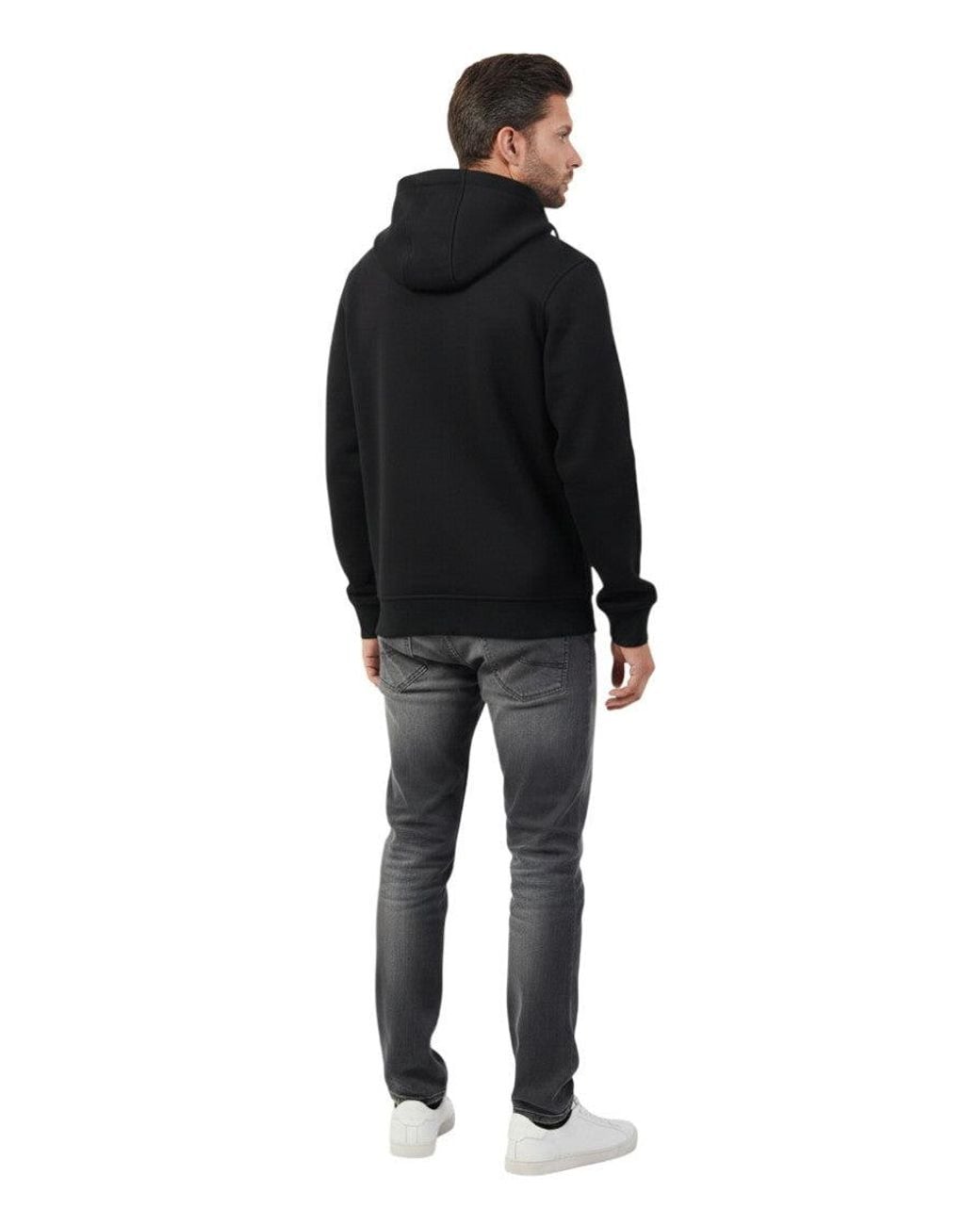 K-Way Black Zip Up Logo Hoodie for men