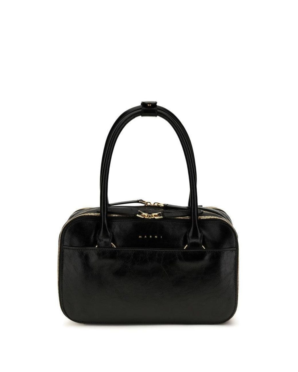 Marni Black Boxyne Small Shoulder Bag
