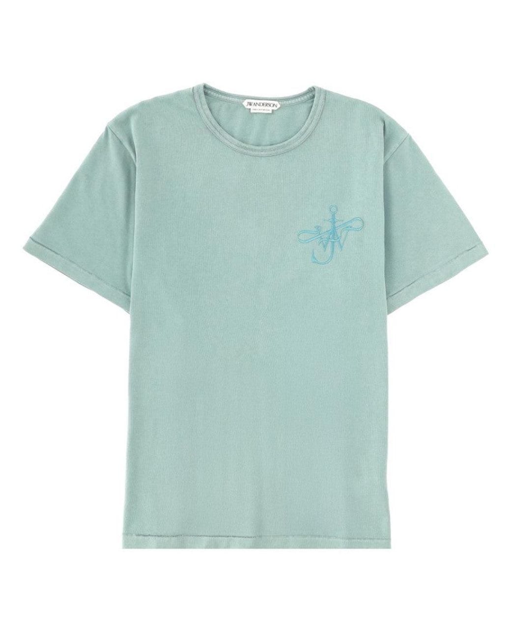 J.W. Anderson Blue Logo Crew Neck T-Shirt for men