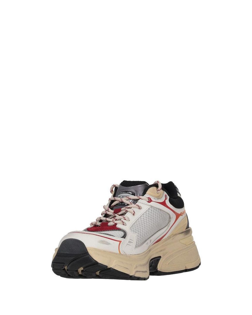 Golden Goose Deluxe Brand White Color Block Sneakers for men