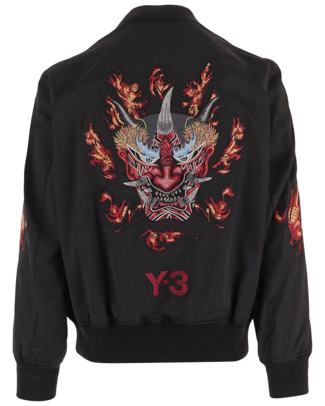 Y-3 Black Graphic Bomber Jacket for men
