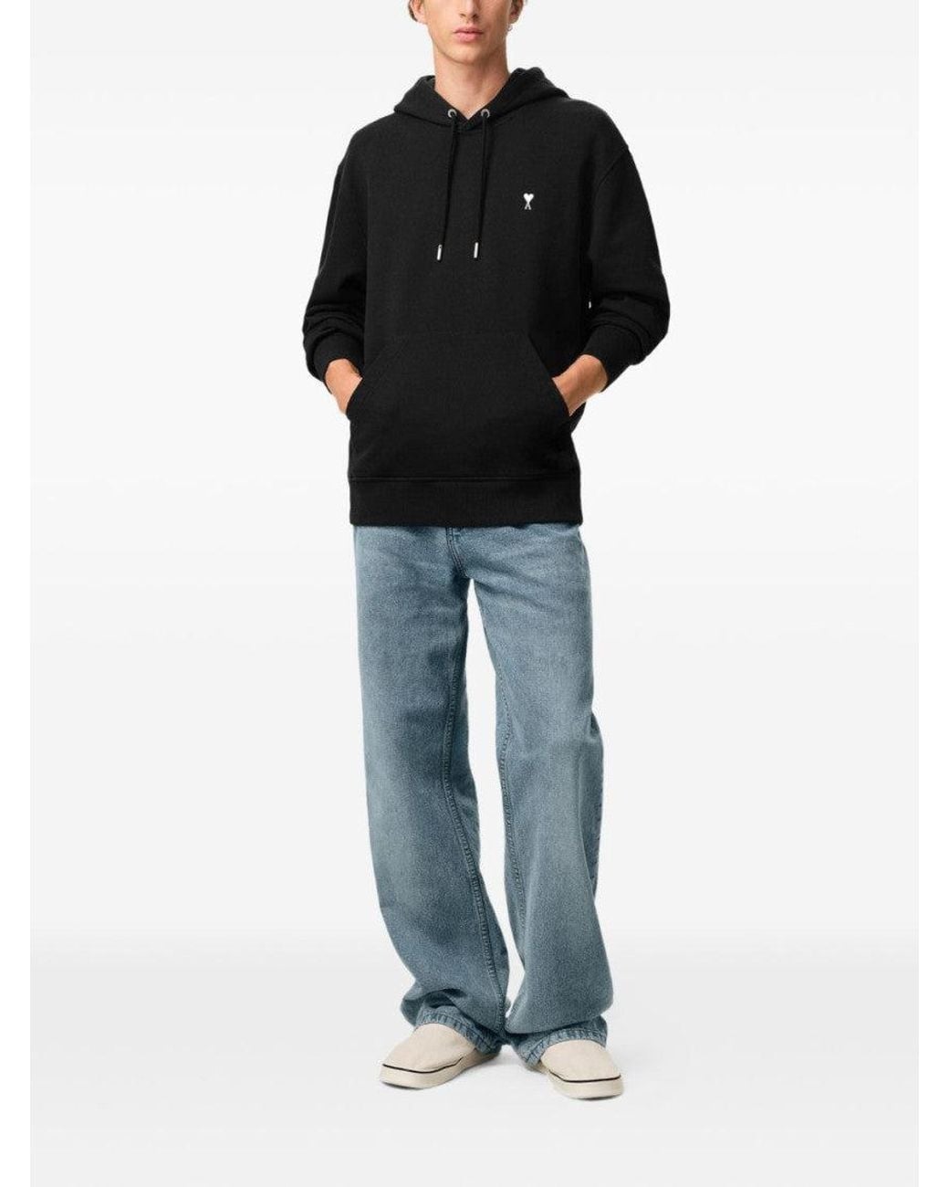 AMI Black Hoodies for men