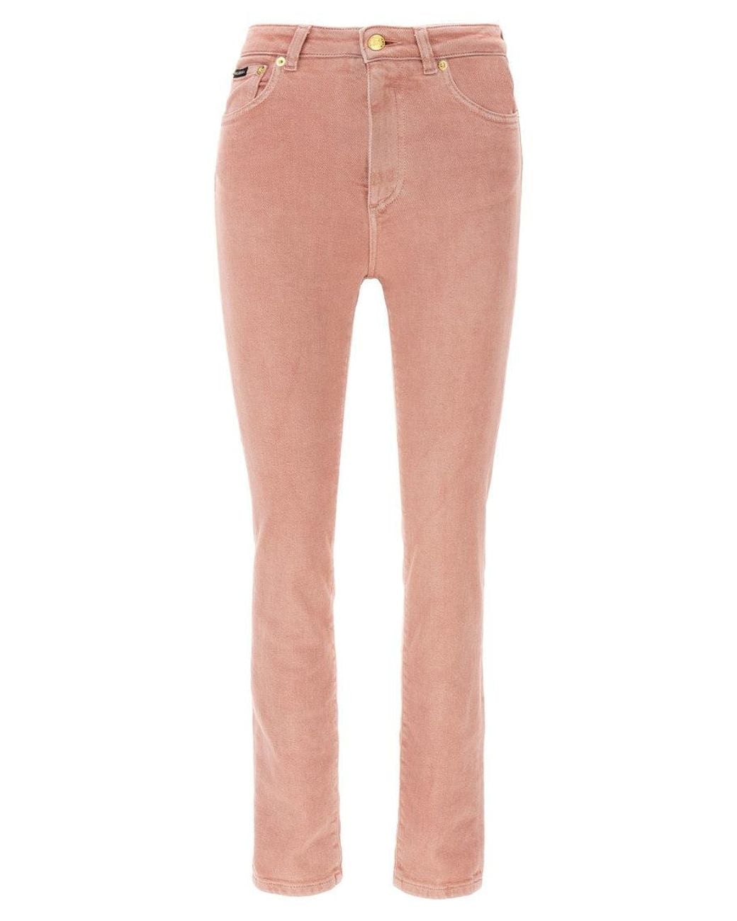 Dolce & Gabbana Pink High Waist Jeans