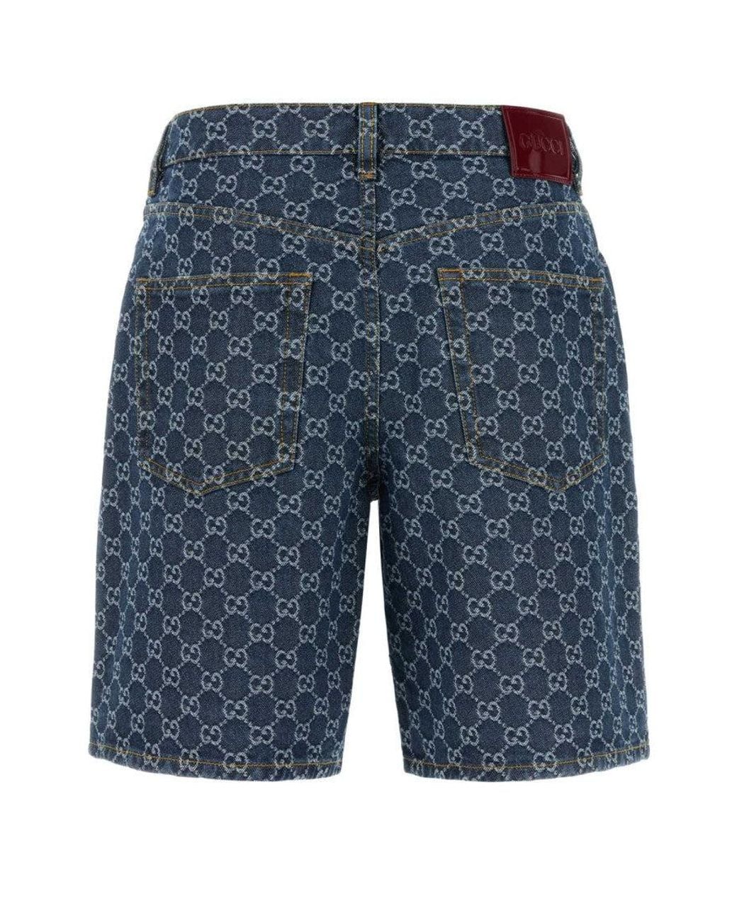 Gucci Blue Logo Shorts