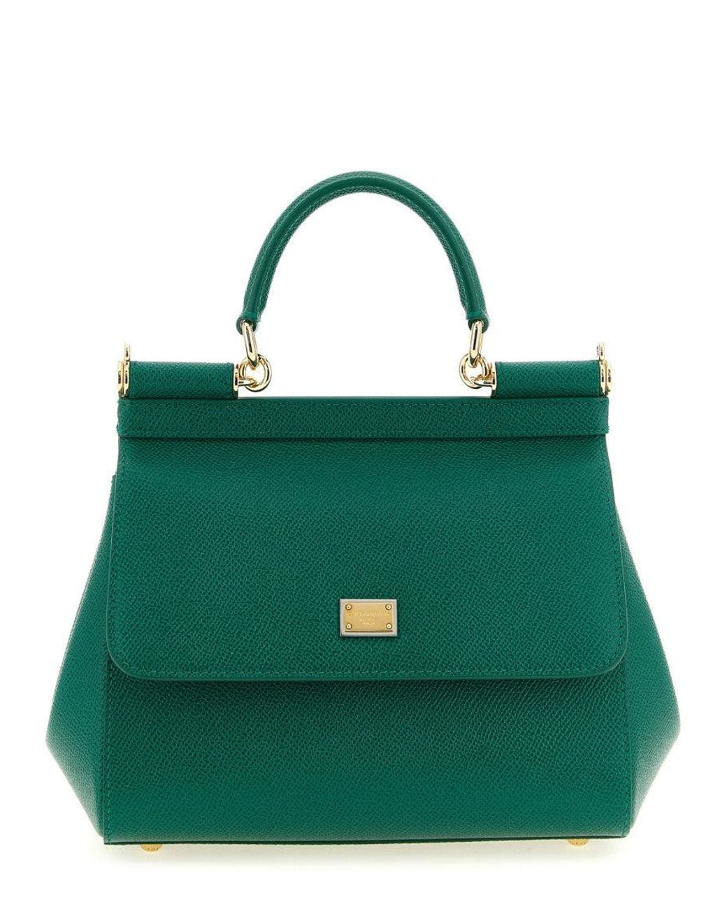 Dolce & Gabbana Green Sicily Small Satchel